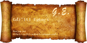 Göltl Egbert névjegykártya
